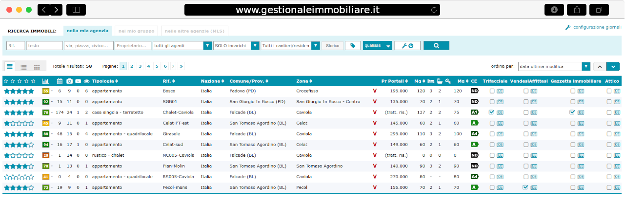 Gestionale Immobiliare - Esportazione giornali