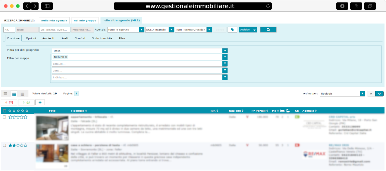 Gestionale Immobiliare - Mls agenzie